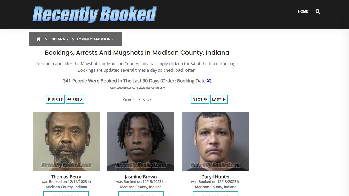 Recent bookings, Arrests, Mugshots in Madison County, Indiana